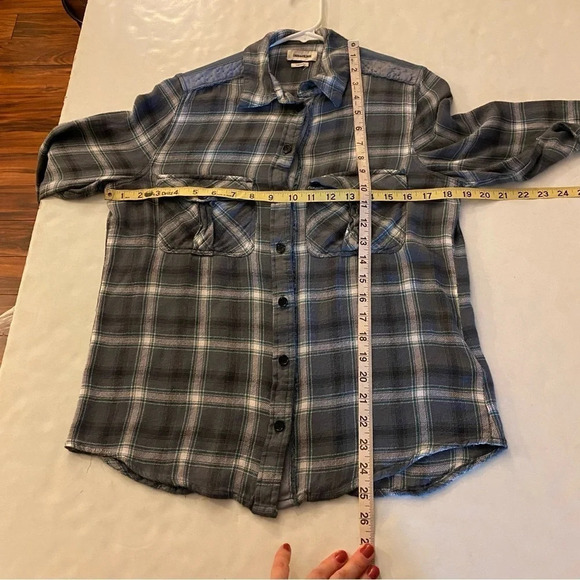 Zadig & Voltaire Drippy Flannel Plaid Shirt Womens Medium Plaid Talmi Carreaux - Picture 14 of 15